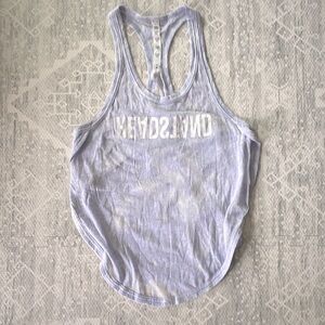 COPY - Alo Yoga purple headstand burnout tank size small